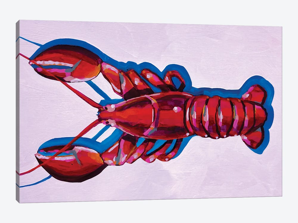 Lobster On Pink by Laurel Greenfield 1-piece Canvas Artwork