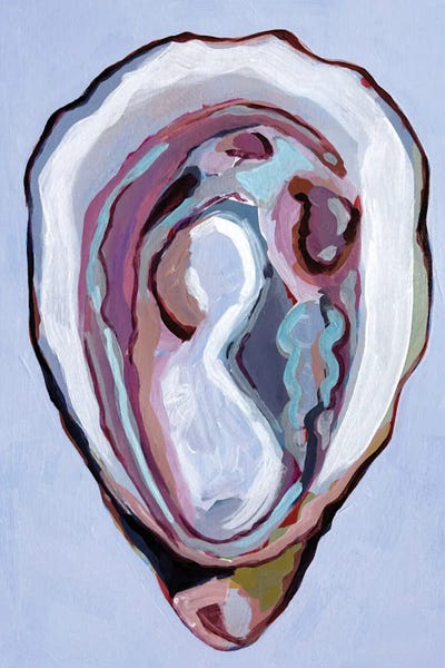 Oyster In Pastel by Laurel Greenfield metal wall art