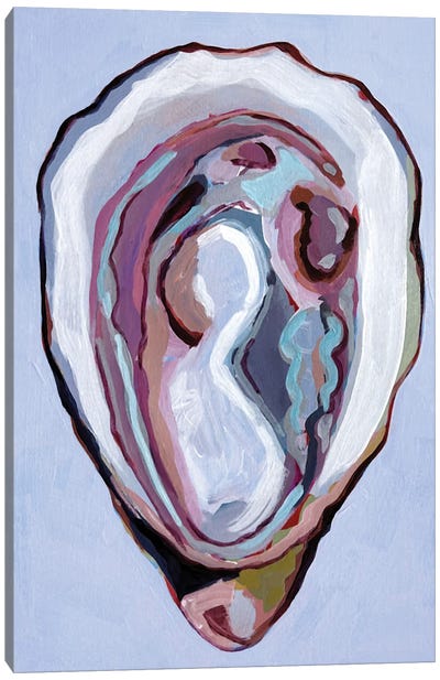 Oyster In Pastel Canvas Art Print - Oyster Art