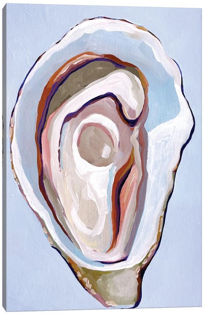 Oyster In Earthy Neutrals Canvas Art Print - Laurel Greenfield