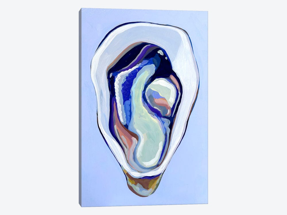 Oyster In Ultramarine And Seafoam by Laurel Greenfield 1-piece Canvas Art