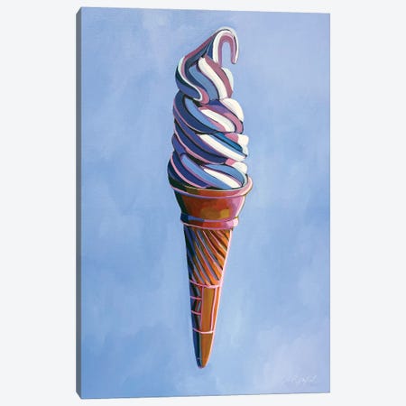 Vanilla Ice Cream On Periwinkle Canvas Print #LGF136} by Laurel Greenfield Art Print