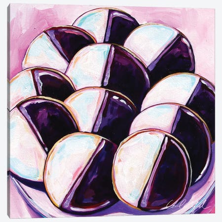 Tray Of Black And White Cookies Canvas Print #LGF13} by Laurel Greenfield Canvas Artwork