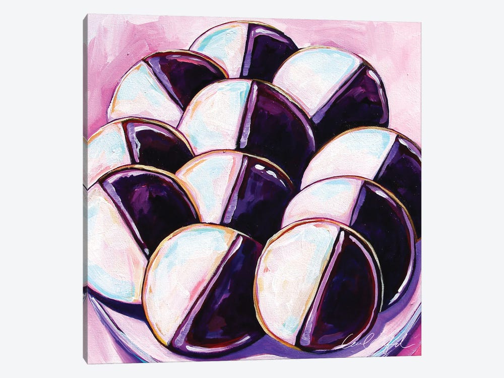 Tray Of Black And White Cookies by Laurel Greenfield 1-piece Canvas Artwork