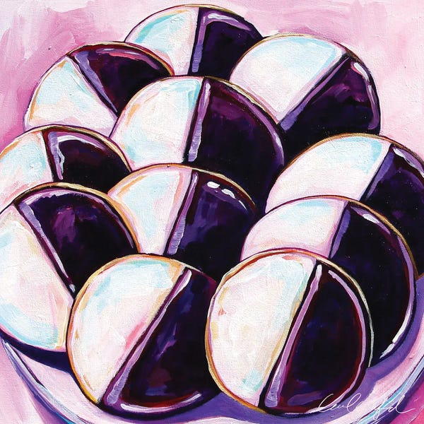 Simple Pleasures: Tray Of Black And White Cookies by Laurel Greenfield