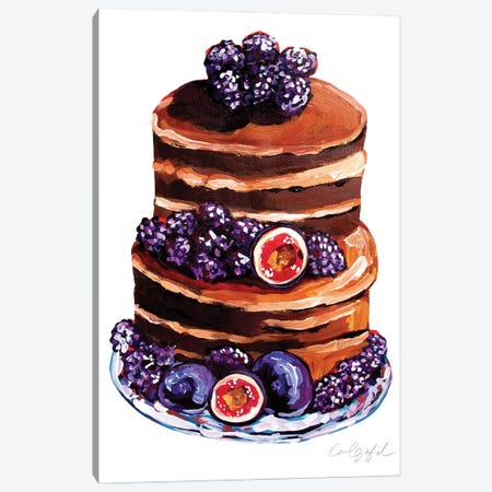 Blackberry Fig Cake Canvas Print #LGF14} by Laurel Greenfield Art Print