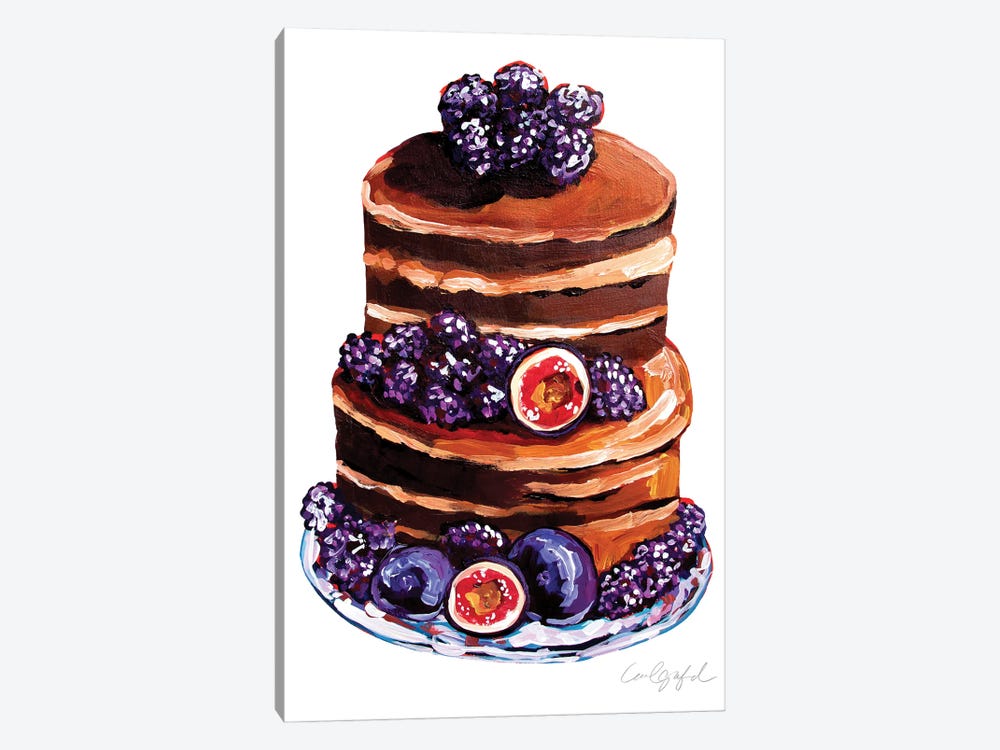 Blackberry Fig Cake by Laurel Greenfield 1-piece Canvas Print