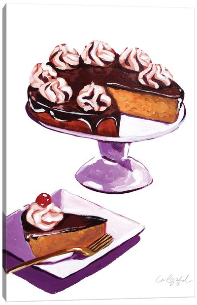 Boston Cream Pie Canvas Art Print - Similar to Wayne Thiebaud