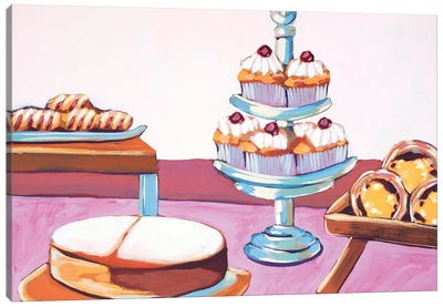 Breakfast In Portugal Canvas Art Print - Cake & Cupcake Art