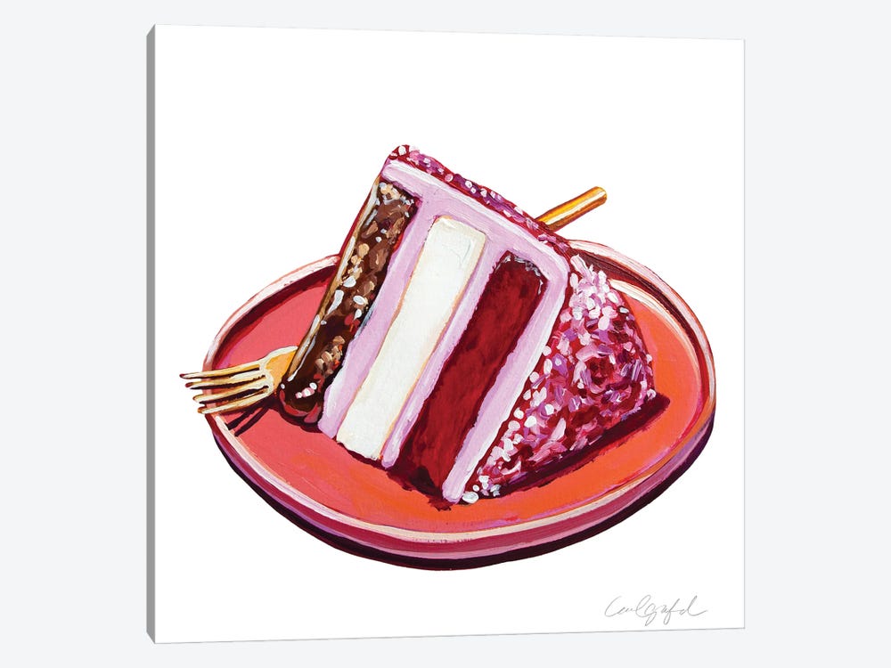 Triple Layer Cake Slice by Laurel Greenfield 1-piece Art Print