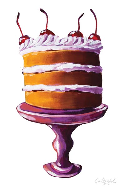 Laurel Greenfield: Cake With Cherries On Top by Laurel Greenfield