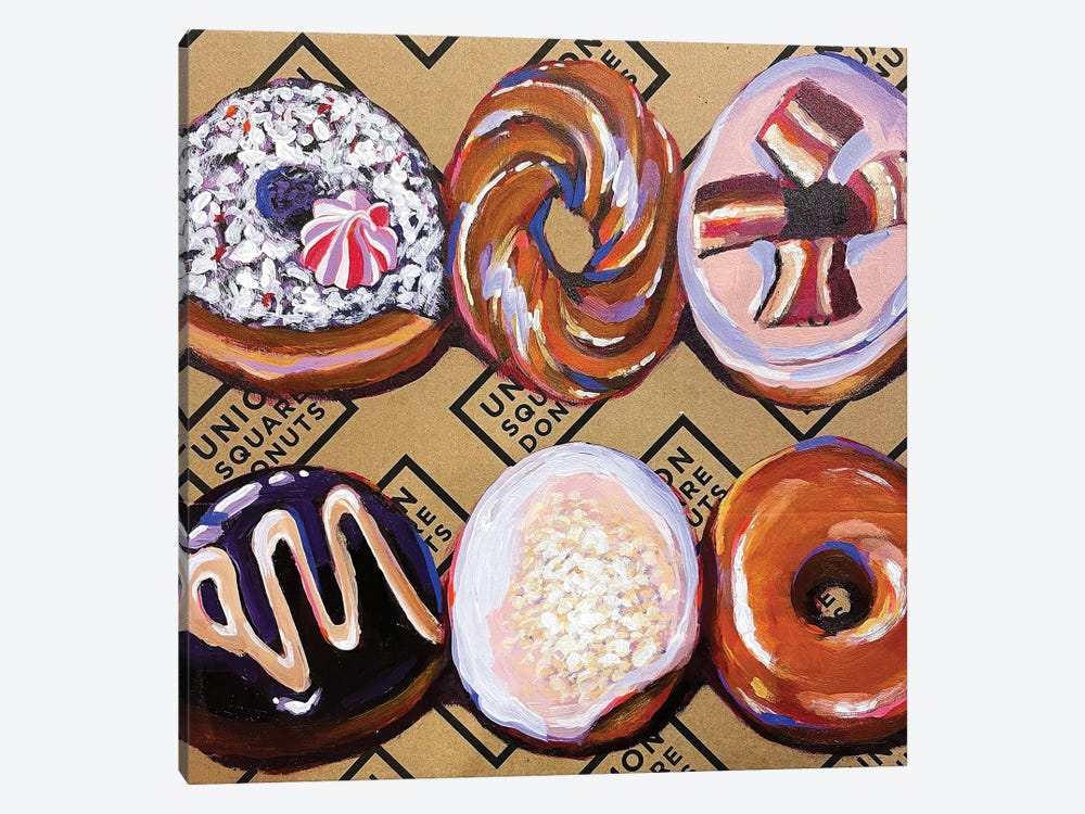Donuts On A Box by Laurel Greenfield 1-piece Canvas Print