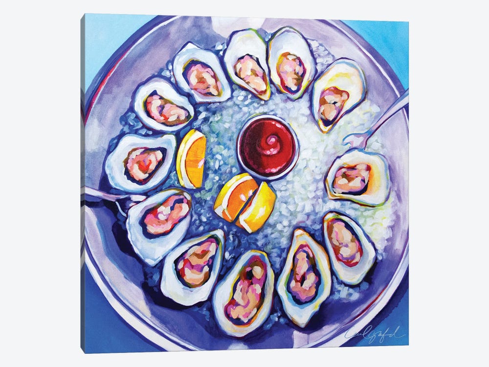 Dozen Oysters by Laurel Greenfield 1-piece Canvas Art Print