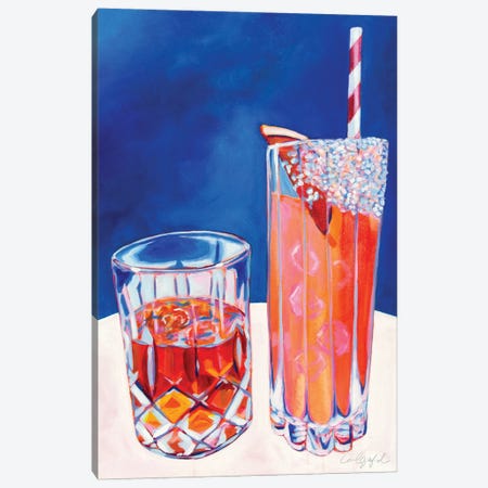 Honeymoon Cocktails Canvas Print #LGF33} by Laurel Greenfield Canvas Art