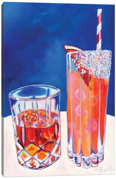 Honeymoon Cocktails Canvas Art Print - Laurel Greenfield