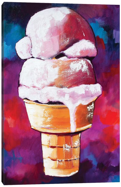 Ice Cream At Sunset Canvas Art Print - Laurel Greenfield