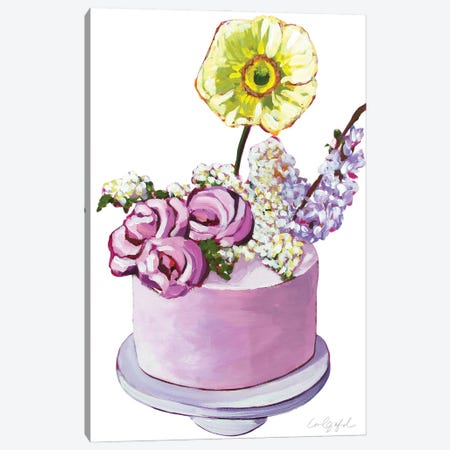 Cake With The Yellow Flower Canvas Print #LGF47} by Laurel Greenfield Canvas Artwork