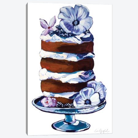 Blackberry Hibiscus Cake Canvas Print #LGF48} by Laurel Greenfield Canvas Art Print