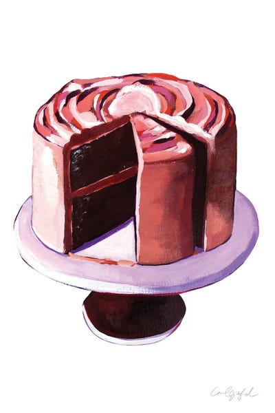 Laurel Greenfield: Chocolate Cake And Slice by Laurel Greenfield