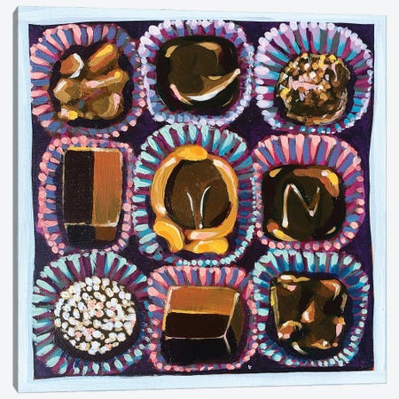 Box Of Chocolates Canvas Print #LGF4} by Laurel Greenfield Canvas Art Print