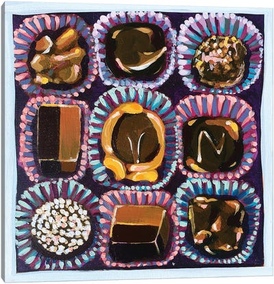 Box Of Chocolates Canvas Art Print - Similar to Wayne Thiebaud