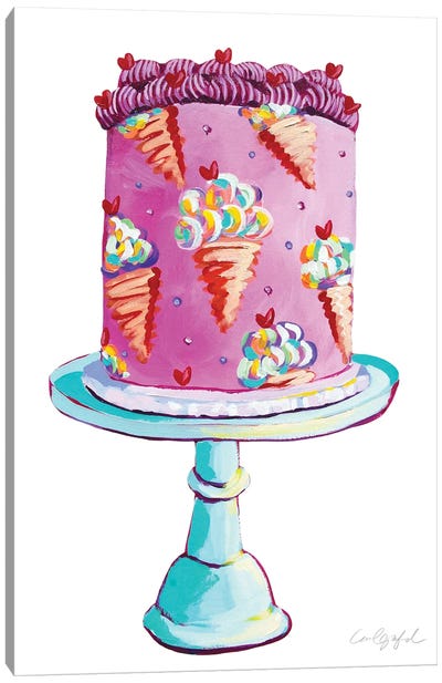 Ice Cream Cake Canvas Art Print - Cake & Cupcake Art