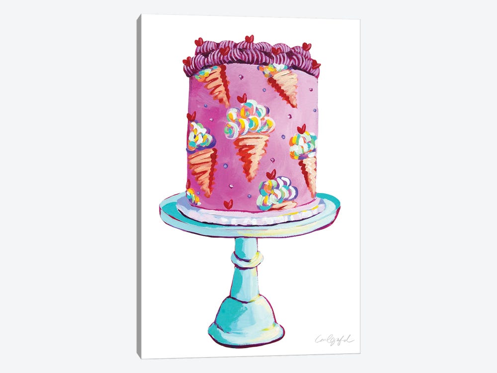 Ice Cream Cake by Laurel Greenfield 1-piece Canvas Art Print