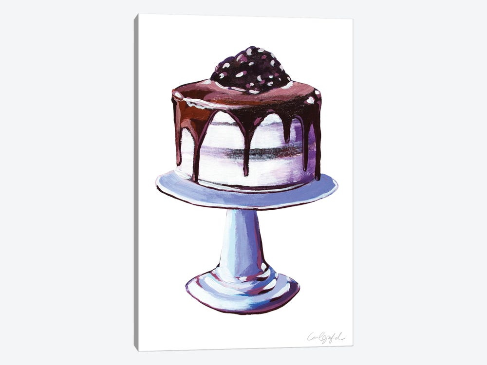 Chocolate Drip with Vanilla Ice Cream by Laurel Greenfield 1-piece Canvas Print