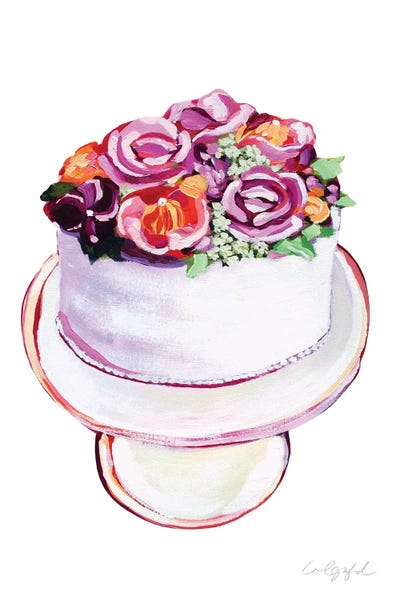 Vanilla Flower Cake by Laurel Greenfield framed wall art