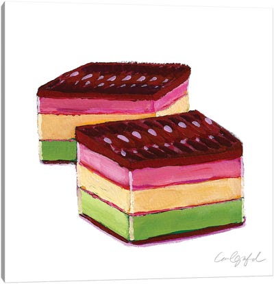 Rainbow Cookies Canvas Art Print - Similar to Wayne Thiebaud
