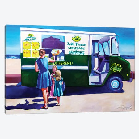Dels Lemonade Truck Canvas Print #LGF58} by Laurel Greenfield Canvas Wall Art