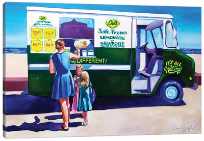 Dels Lemonade Truck Canvas Art Print - Trucks