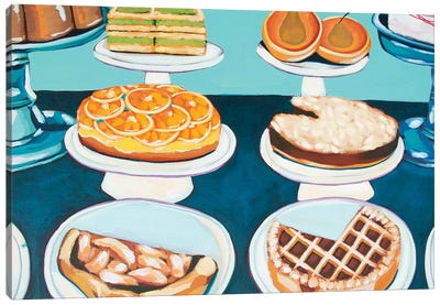 Pastries At Tatte Canvas Art Print - Similar to Wayne Thiebaud
