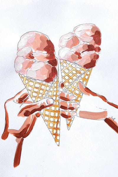 Laurel Greenfield: Ice Cream HAnds Study by Laurel Greenfield