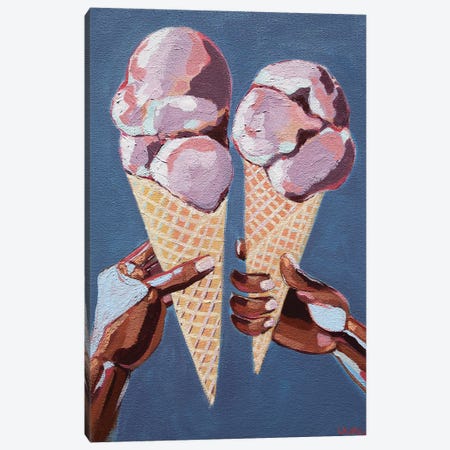 canvas print ready-to-hang wall picture printed image on pure canvas fabric stretched on canvas frame Posterlounge Canvas print 90 x 60 cm: Seaside icecreams by Peter Adderley/MGL Licensing