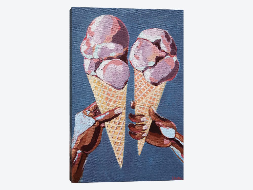 Love And Waffle Cones by Laurel Greenfield 1-piece Canvas Wall Art