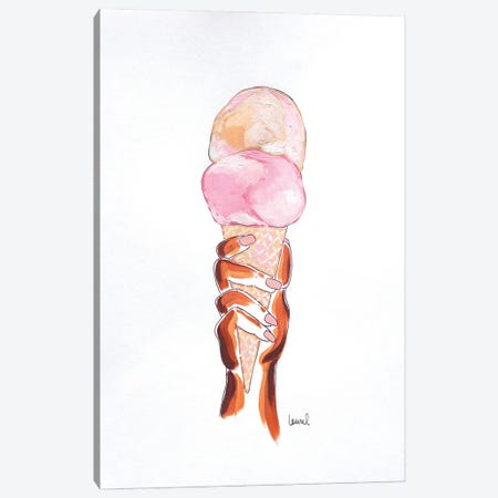 Ice Cream HAnd I Canvas Print #LGF63} by Laurel Greenfield Canvas Print