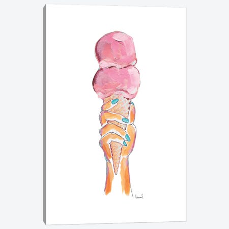 Ice Cream HAnd II Canvas Print #LGF64} by Laurel Greenfield Canvas Art