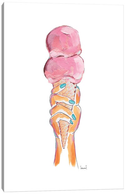 Ice Cream HAnd II Canvas Art Print - Laurel Greenfield