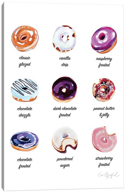 Donut Poster Canvas Art Print - Donut Art