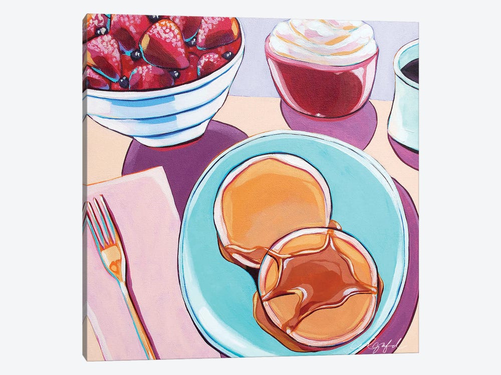Pancakes And Strawberries by Laurel Greenfield 1-piece Art Print