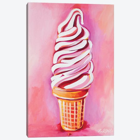 Pink Soft Serve Canvas Print #LGF71} by Laurel Greenfield Canvas Wall Art