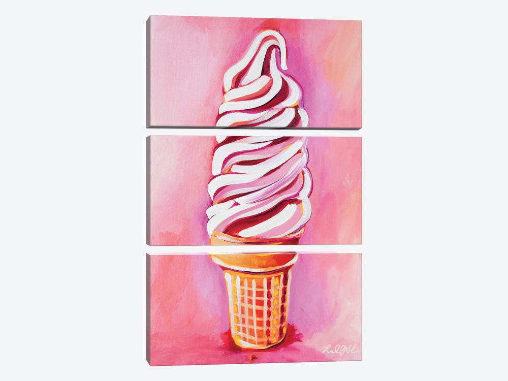 Pink Soft Serve by Laurel Greenfield 3-piece Canvas Artwork