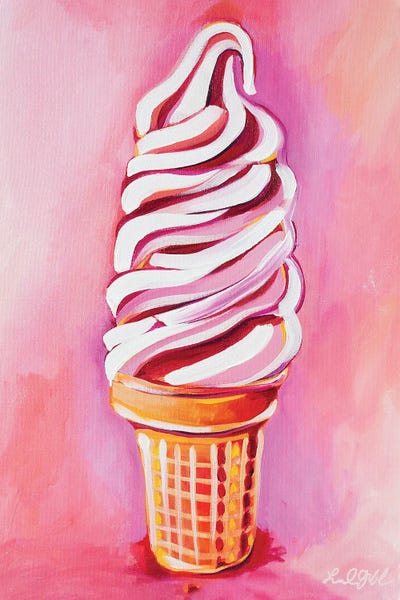 Ice Cream & Popsicles: Pink Soft Serve by Laurel Greenfield