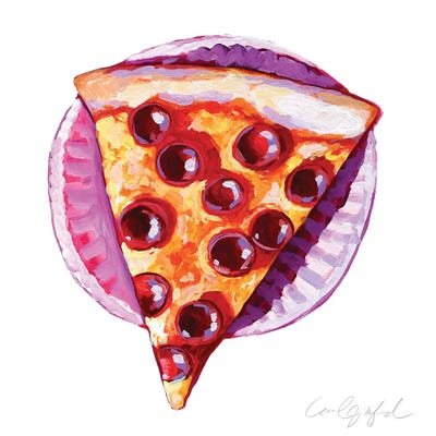 Pizza Slice by Laurel Greenfield framed canvas print