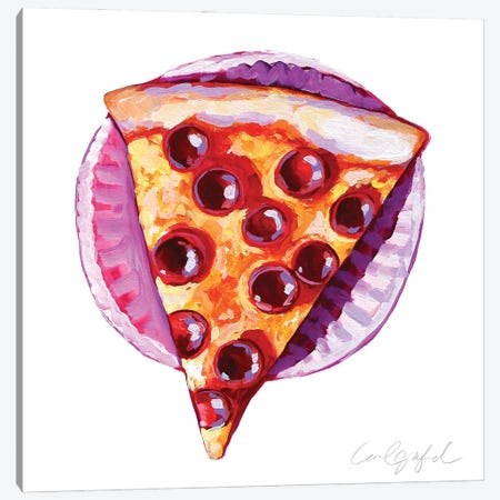 Pizza Slice Canvas Print #LGF73} by Laurel Greenfield Canvas Artwork