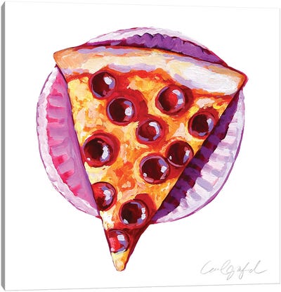Pizza Slice Canvas Art Print - Laurel Greenfield