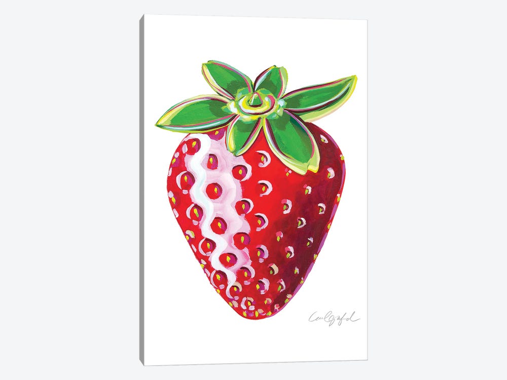 Single Strawberry by Laurel Greenfield 1-piece Art Print