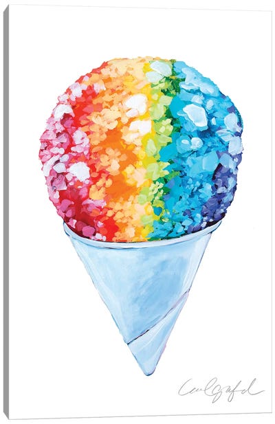 Snow Cone Canvas Art Print - Ice Cream & Popsicle Art