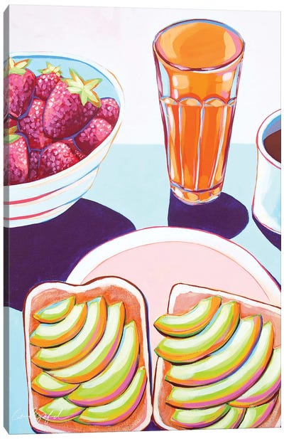 Avocado Toast Canvas Art Print - Similar to Wayne Thiebaud